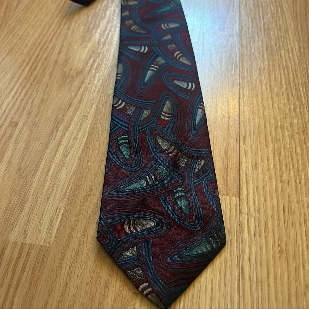 Vintage Italianissimo Men’s Silk Polyester Blend  Neck‎ Tie 57” Purple Retro